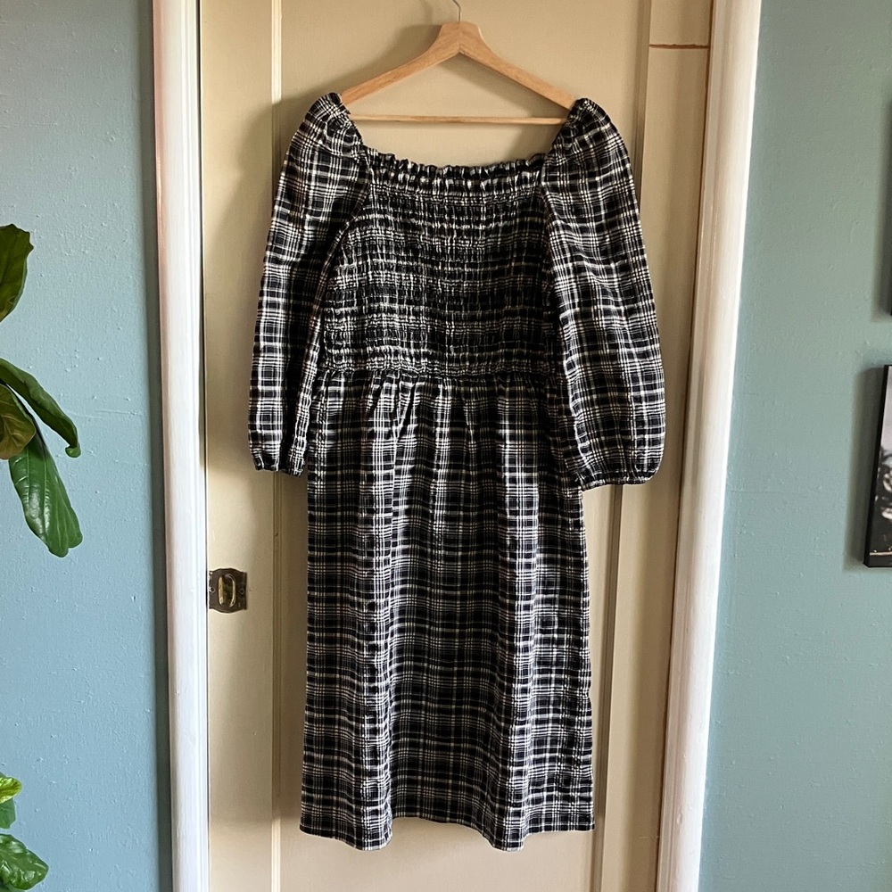 Ann Taylor Loft smocked midi dress